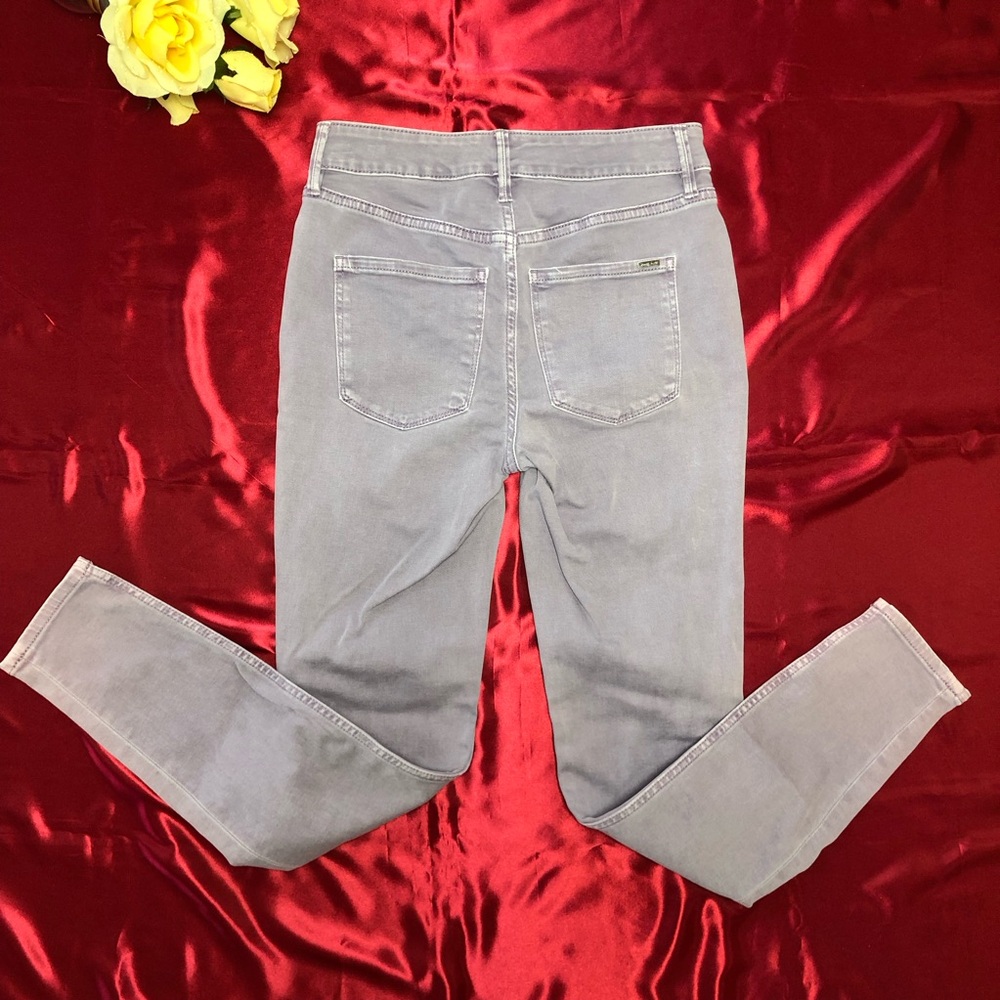 White House Black Market (WHBM) Purple Denim Skinny Ankle - Picture 4 of 7